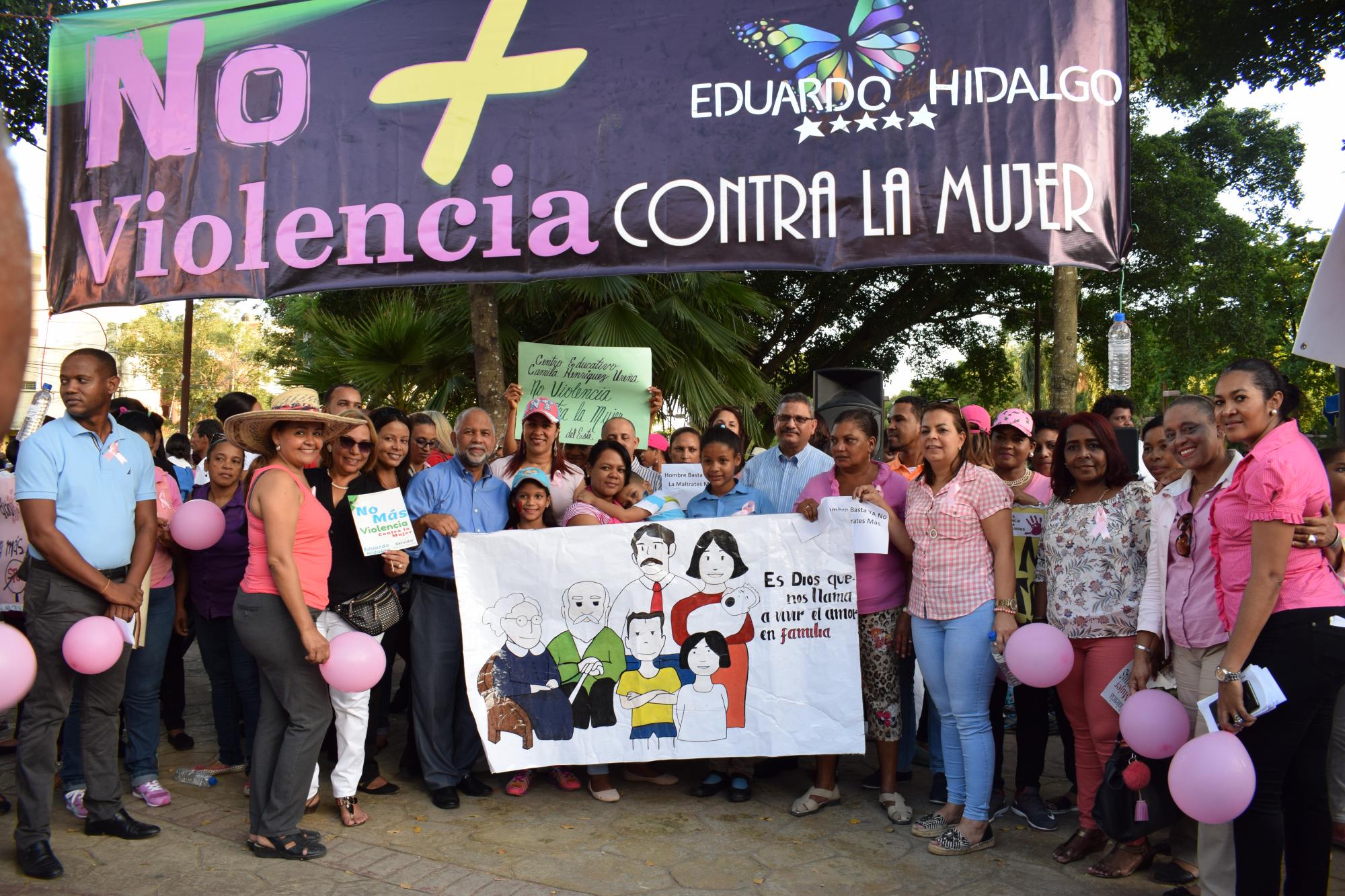 Algunos de los participantes de la marcha.