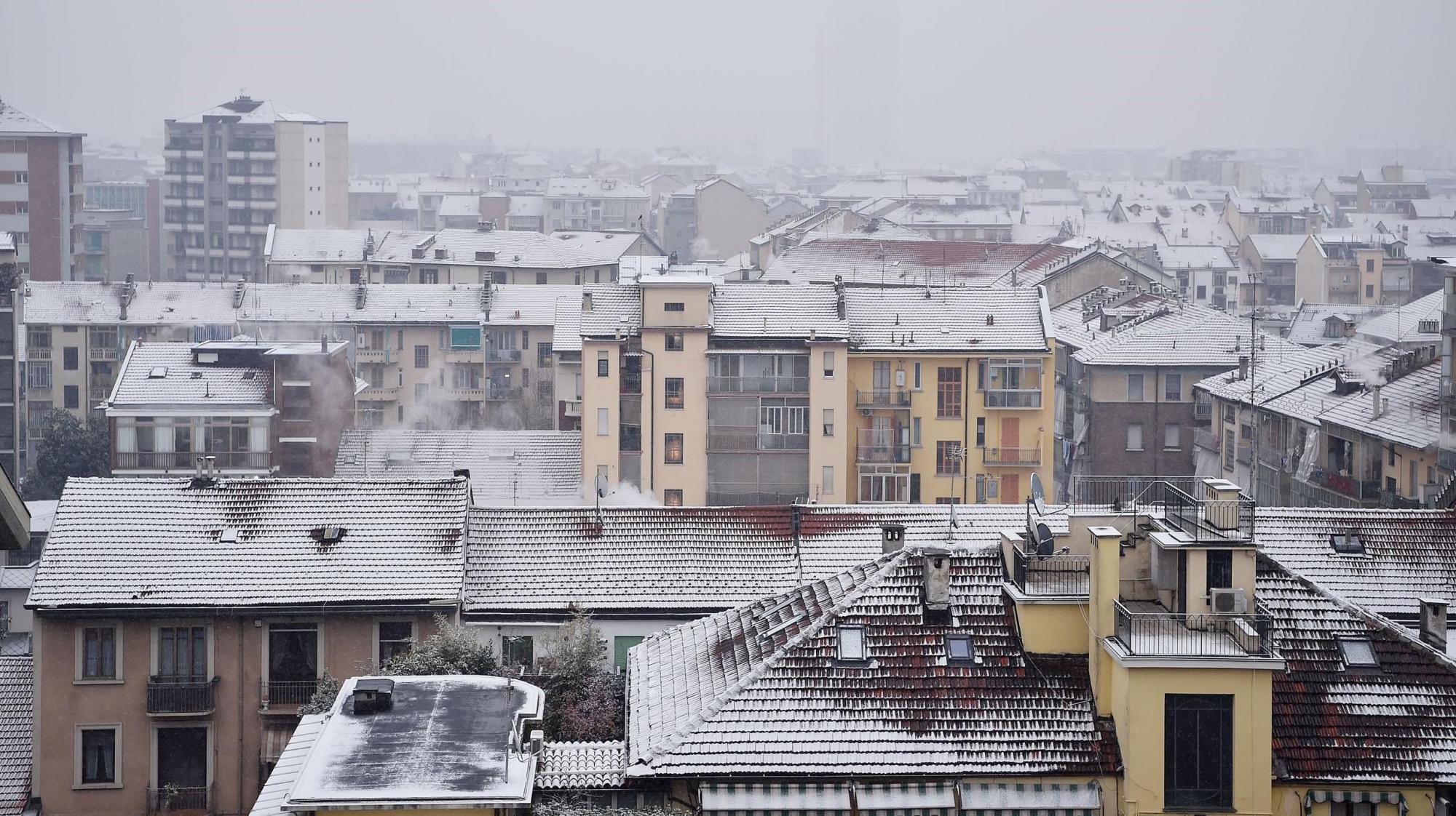 Nevando en Turín 