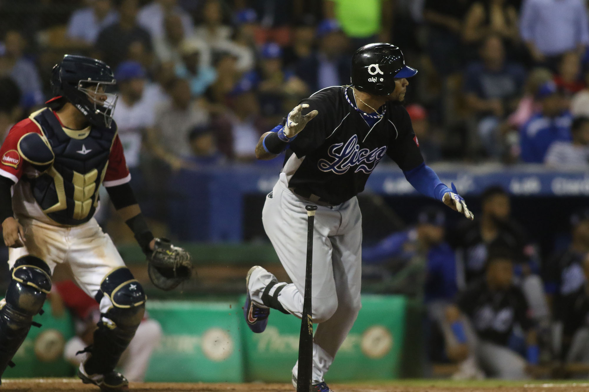 Engel Beltré decidió el partido a favor de los Tigres del Licey ante los Leones del Escogido, el 19 de diciembre del 2017.