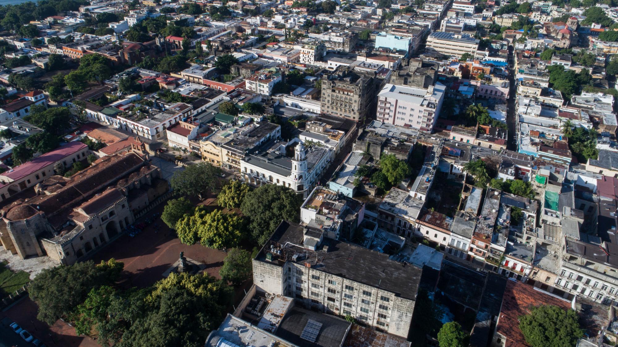 Vista aérea del palacio.