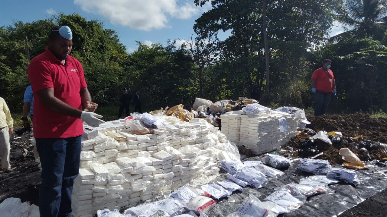 Autoridades de la Procuraduría General de la República y de los organismos antidrogas incineraron más de dos toneladas de drogas que fueron ocupadas en operativos realizados en Barahona, Santo Domingo y La Altagracia.