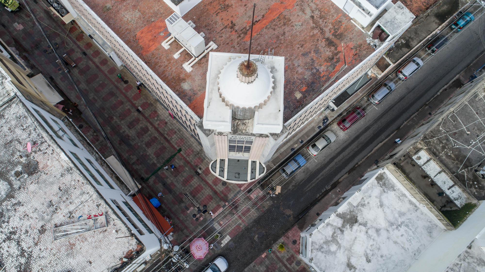 Vista superior del edificio.