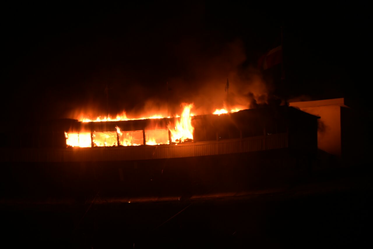 Incendio en el Estadio Quisqueya
