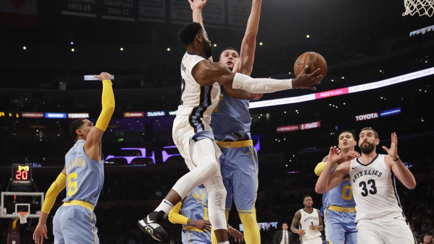 Evans lidera a los Grizzlies en victoria sobre los Lakers