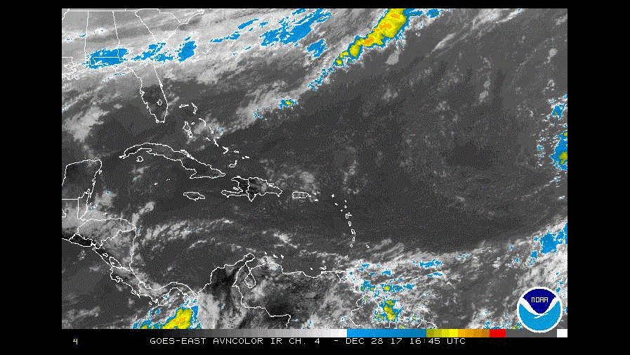 Onamet pronostica débiles aguaceros durante el día de hoy 