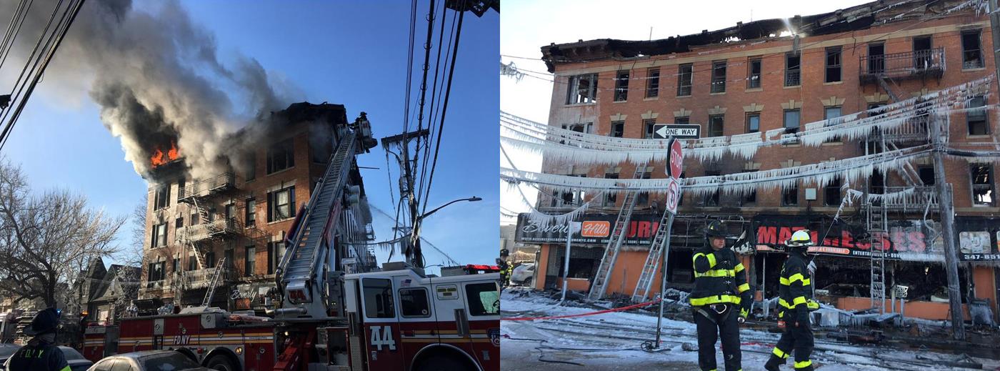 Aumenta a 22 el número de heridos en un incendio en El Bronx