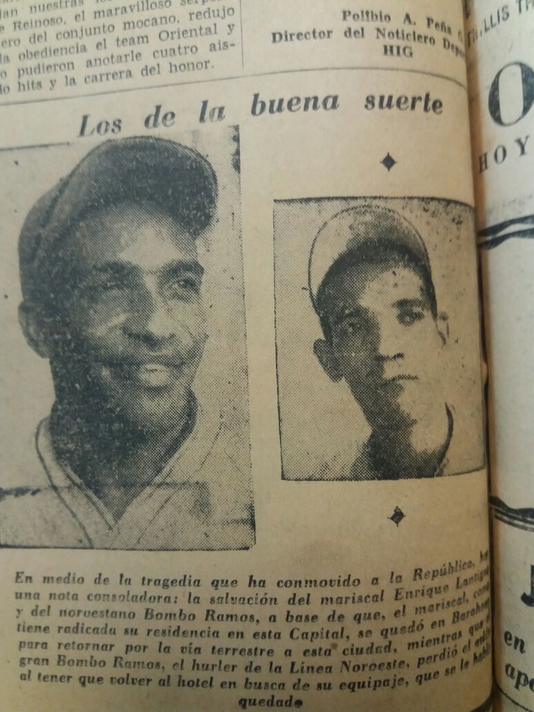 A la izquierda Enrique Lantigua (El Mariscal) y Ramón Bombo Ramos.