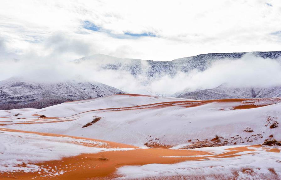 Reportan nevada en el desierto de Sahara