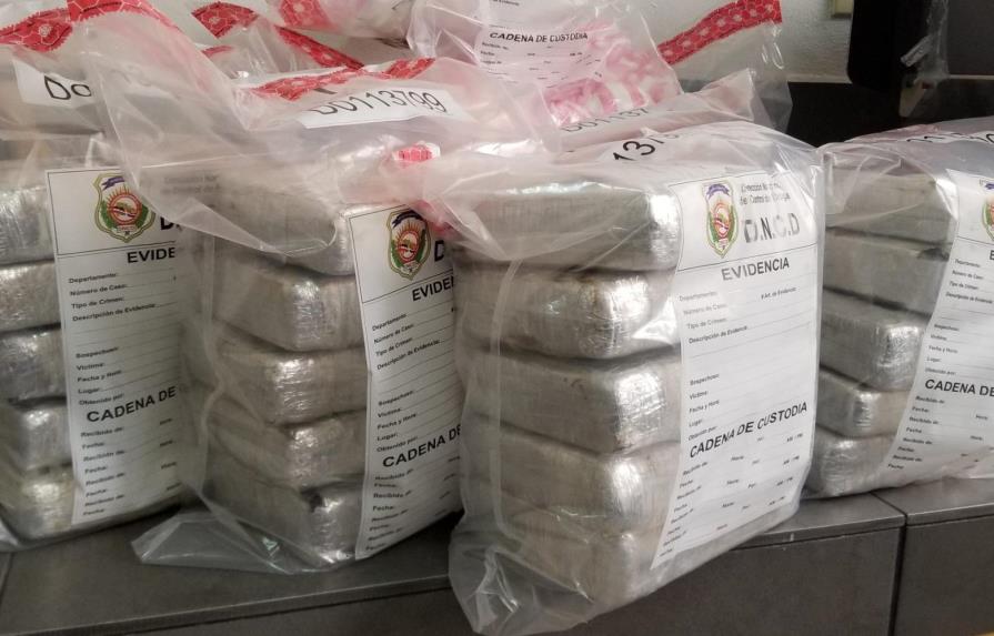 DNCD decomisa 25 paquetes de cocaína en el aeropuerto de Punta Cana