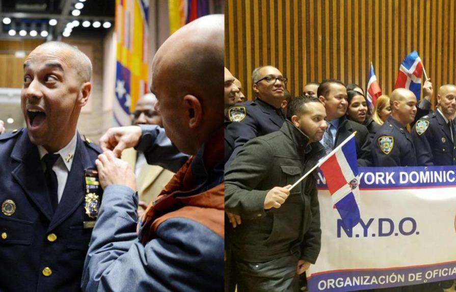 Policías dominicanos en NY celebran ascenso de colega a subjefe del NYPD