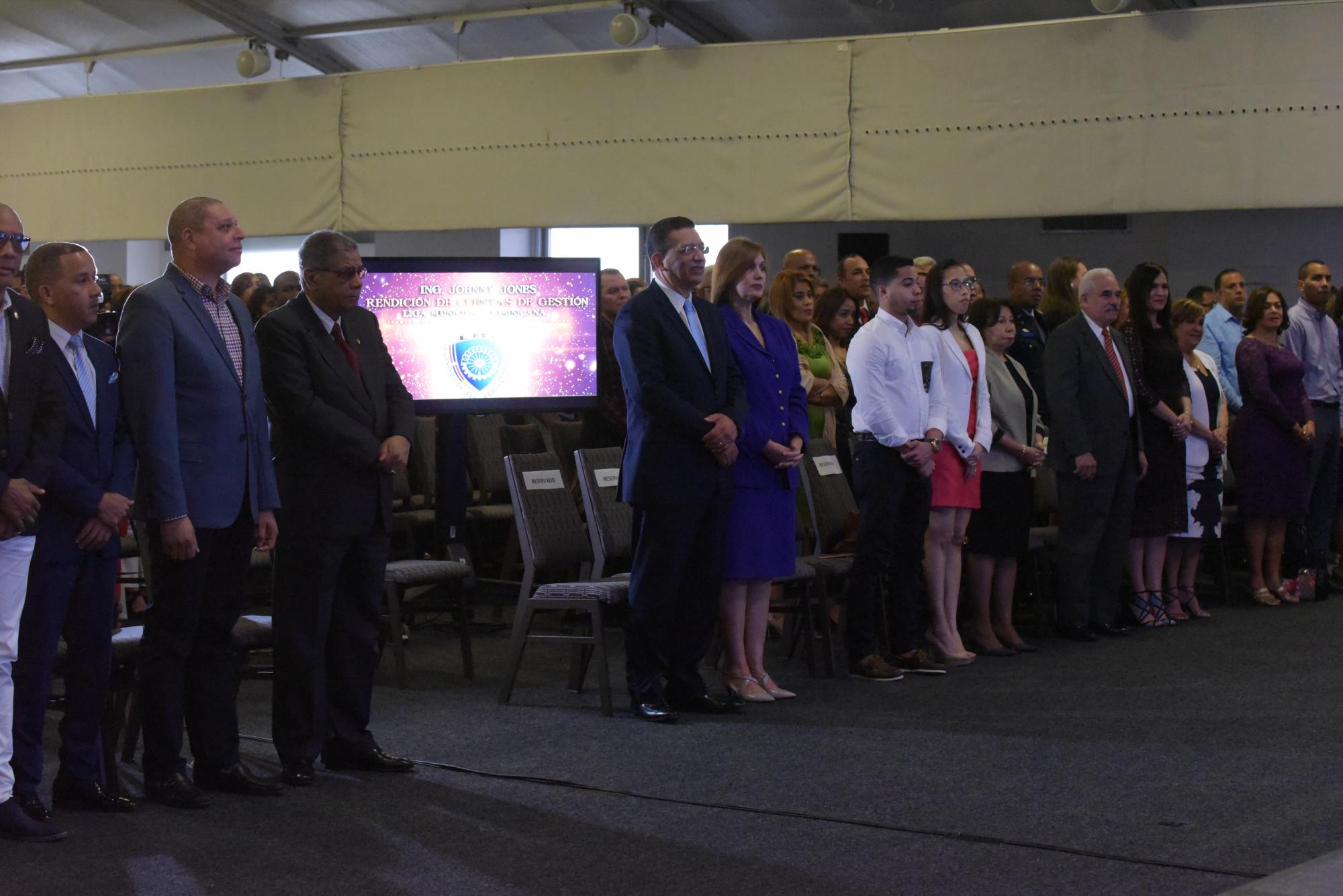 Acto de rendición de cuentas en el Hotel Sheraton, Santo Domingo.
