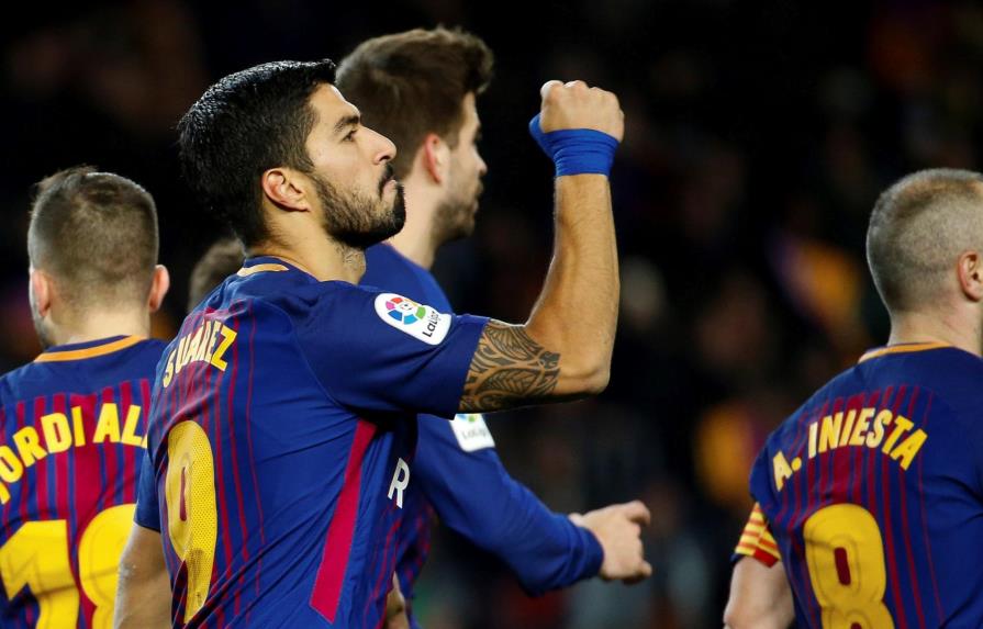 Luis Suárez define triunfo del Barcelona en partido de ida de la Copa del Rey
