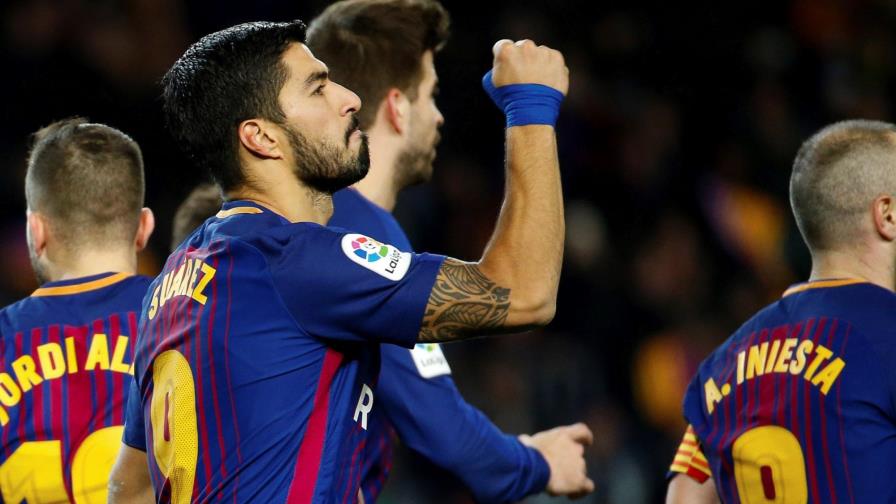 Luis Suárez define triunfo del Barcelona en partido de ida de la Copa del Rey Luis Suárez define triunfo del Barcelona en partido de ida de la Copa del Rey