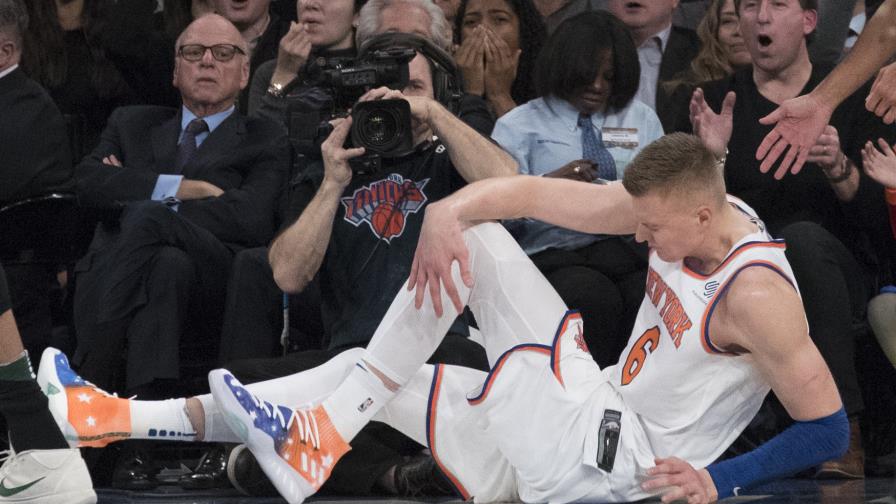 La peor noticia del año para los Knicks: Porzingis sufrió un desgarro del ligamento de la rodilla
