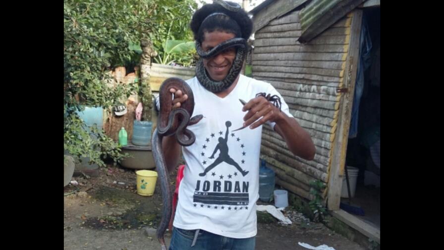 Juan Vilorio, el rey de las cacatas, cuida las culebras y ciempiés  “con amor infinito”