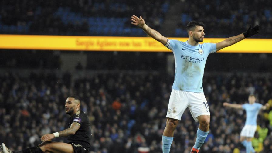 Agüero anota 4 goles en victoria de Man City