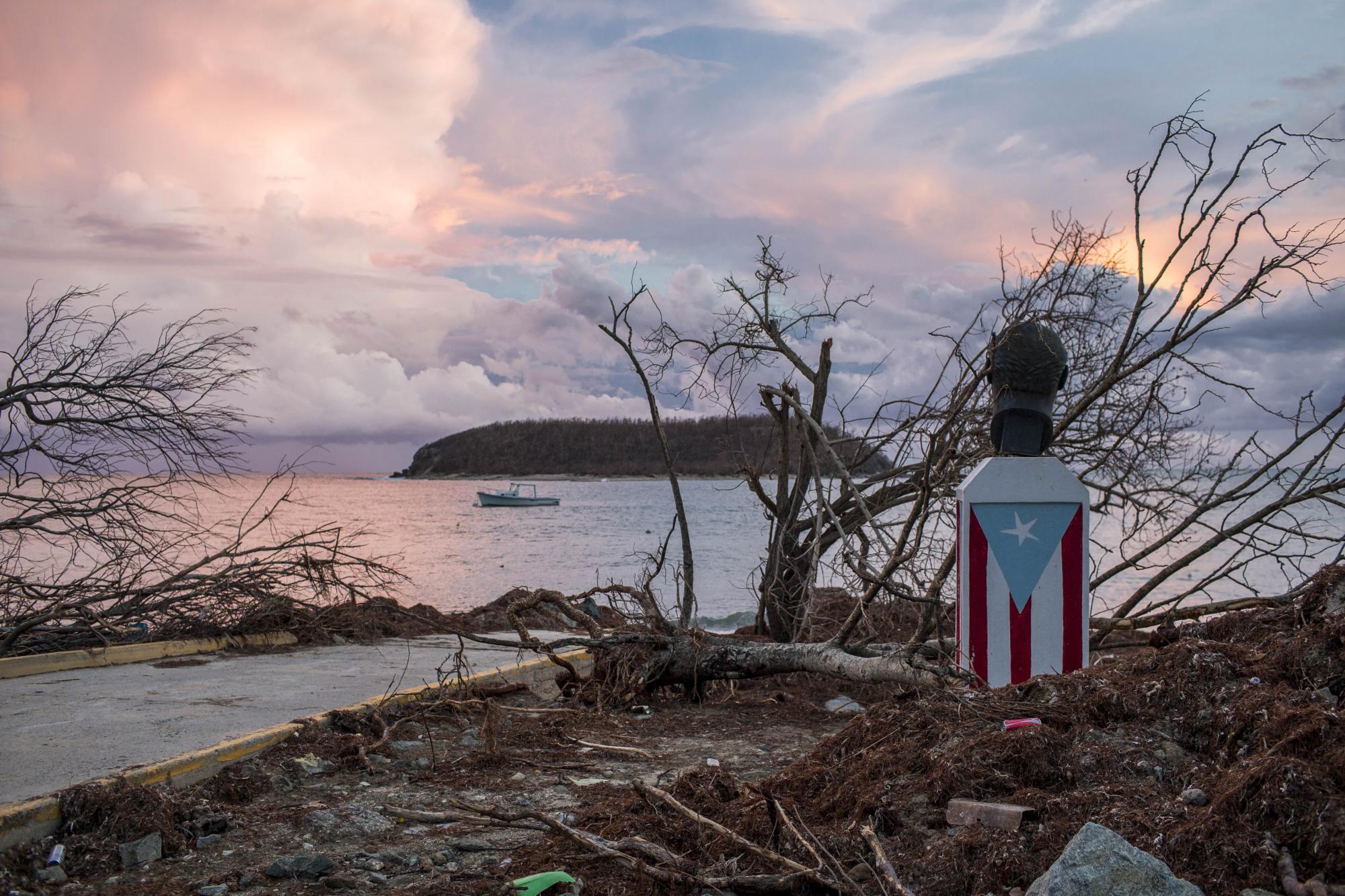 La destrucción causada por el huracán María también alcanzó a la isla de Vieques.