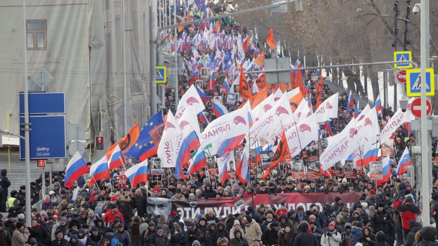 La marcha en memoria de Nemtsov da visibilidad a los descontentos con Putin La marcha en memoria de Nemtsov da visibilidad a los descontentos con Putin