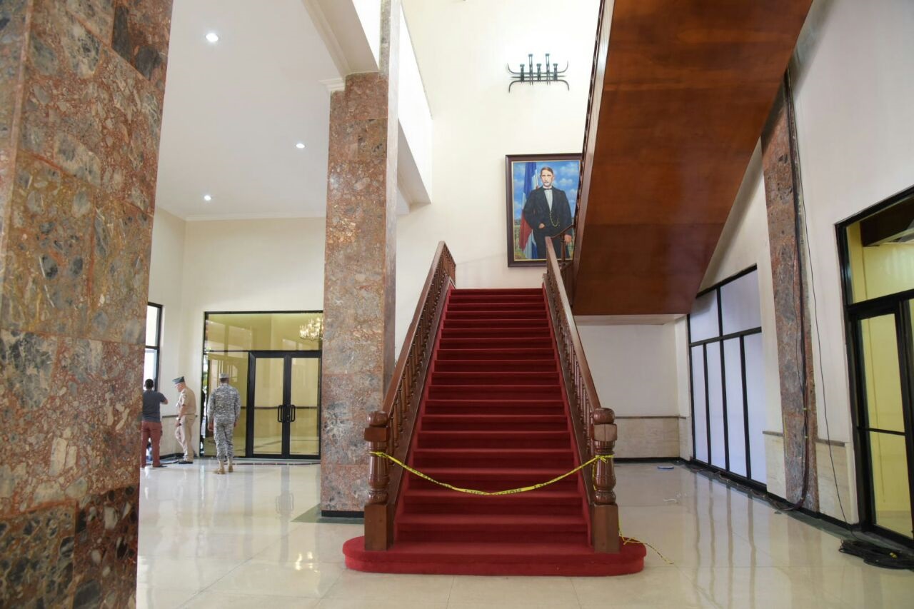 Los preparativos en el Congreso Nacional para el recibimiento del presidente Medina, quien presentará sus memorias este martes 27 de febrero de 2018.