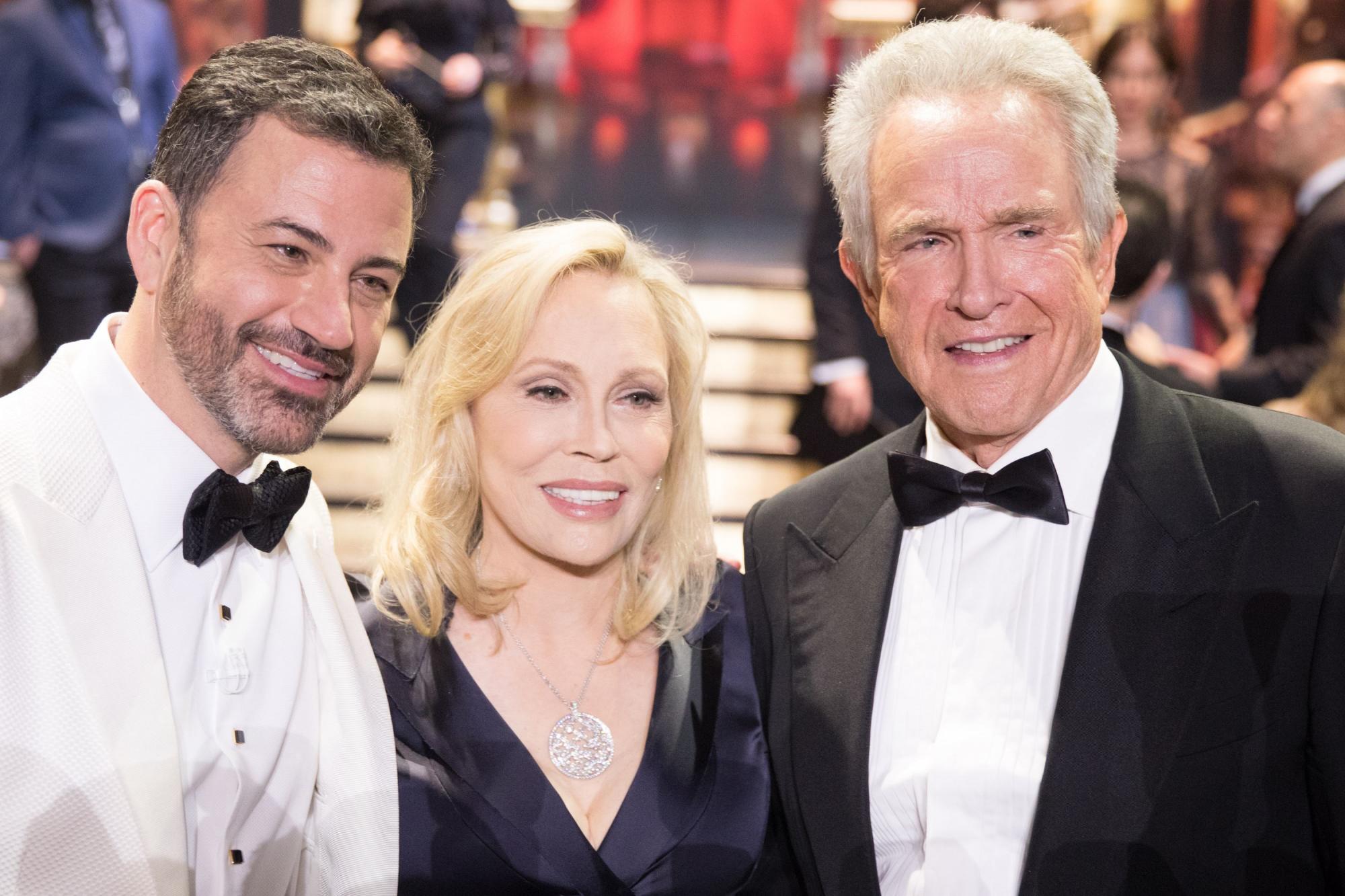 Jimmy Kimmel, Faye Dunaway y Warren Beatt; esta vez ni hubo fallos.