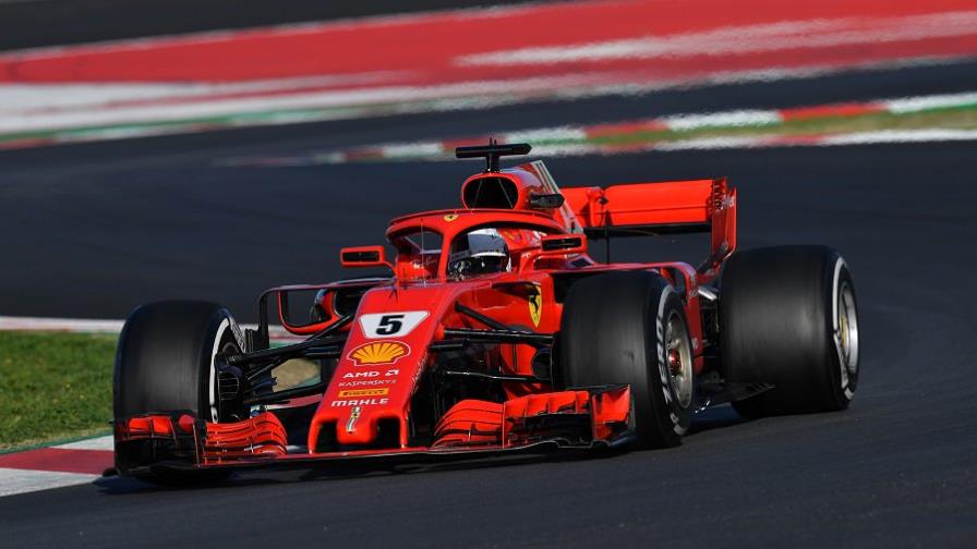 Sebastian Vettel marca el mejor tiempo en quinto día de ensayos en Barcelona Sebastian Vettel marca el mejor tiempo en quinto día de ensayos en Barcelona