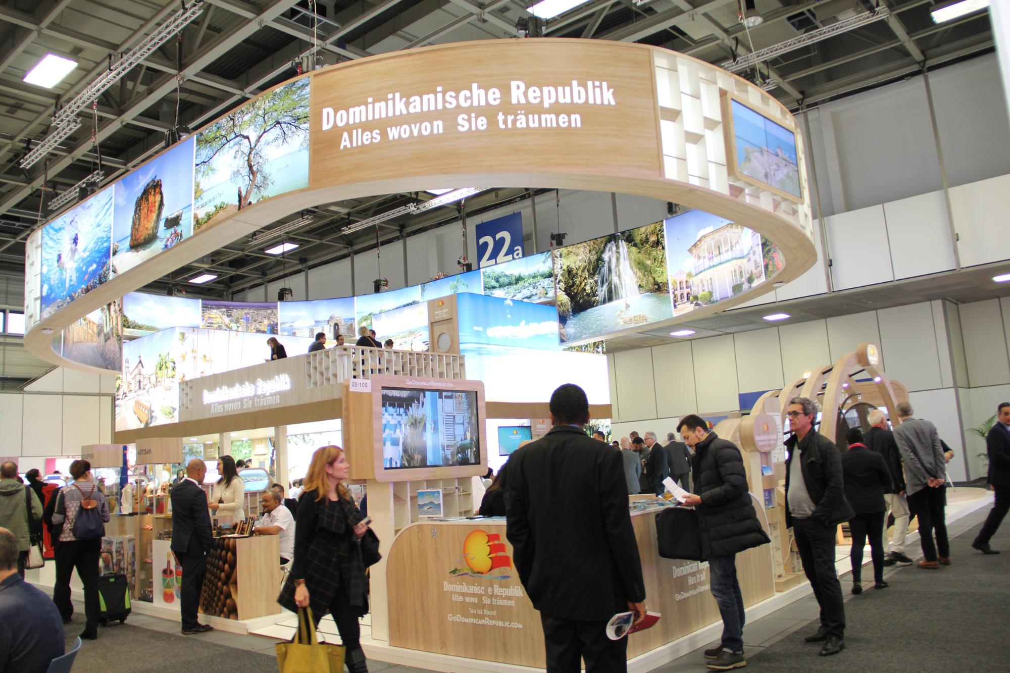 Stand de la República Dominicana en Berlín, Alemania. 