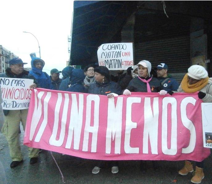 Dominicanas marchan en el Alto Manhattan