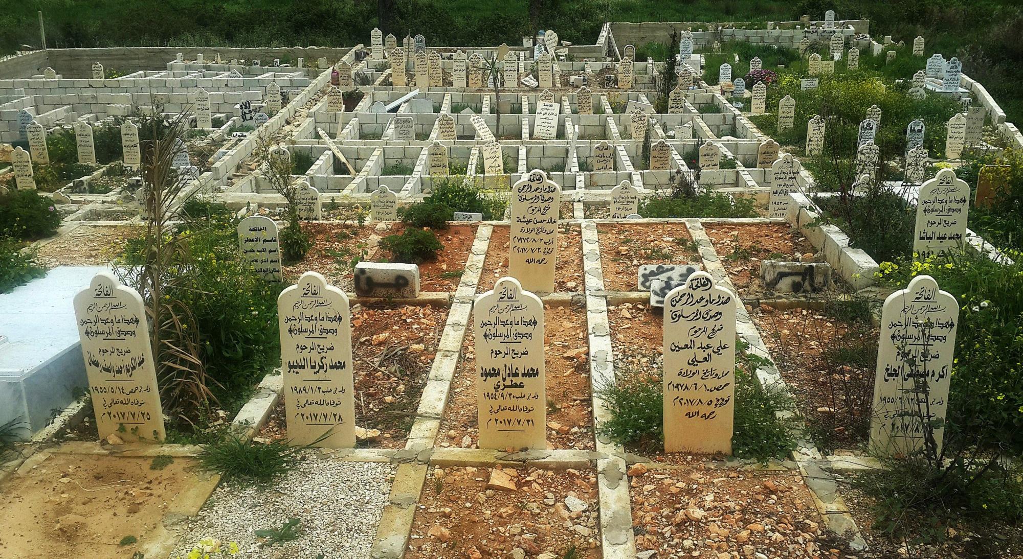 Cementerio de refugiados sirios