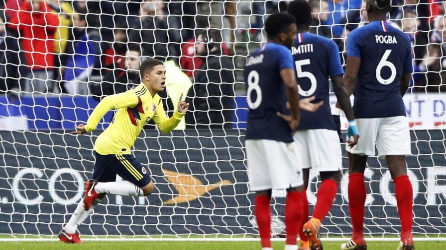 Colombia remonta un 2-0 y se impone 3-2 en casa de Francia