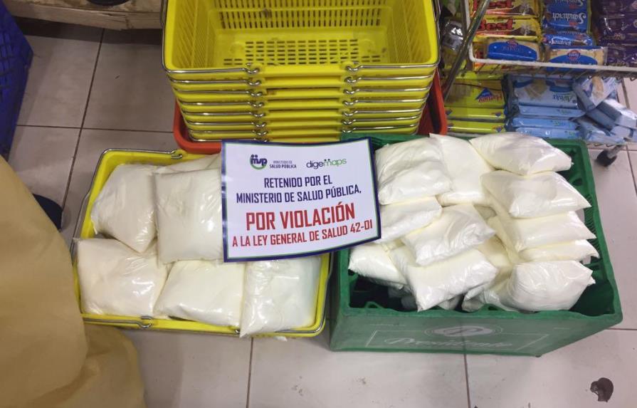 Ministerio de Salud retiene 9 toneladas de leche en polvo que se vendía a granel