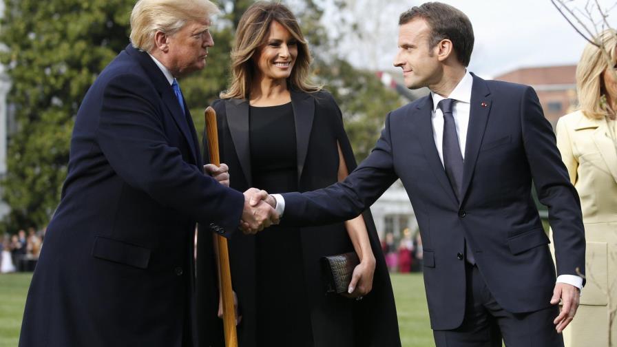 Macron inicia una visita de Estado a EE.UU. marcada por Irán y el comercio Macron inicia una visita de Estado a EE.UU. marcada por Irán y el comercio