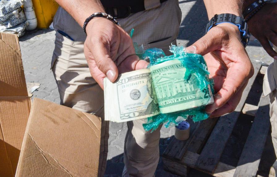 Dólares confiscados en Haina superan ocupados en los últimos dos años