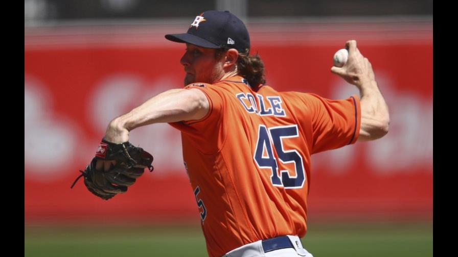  Gerrit  Cole poncha a nueve; Astros barren a Atléticos