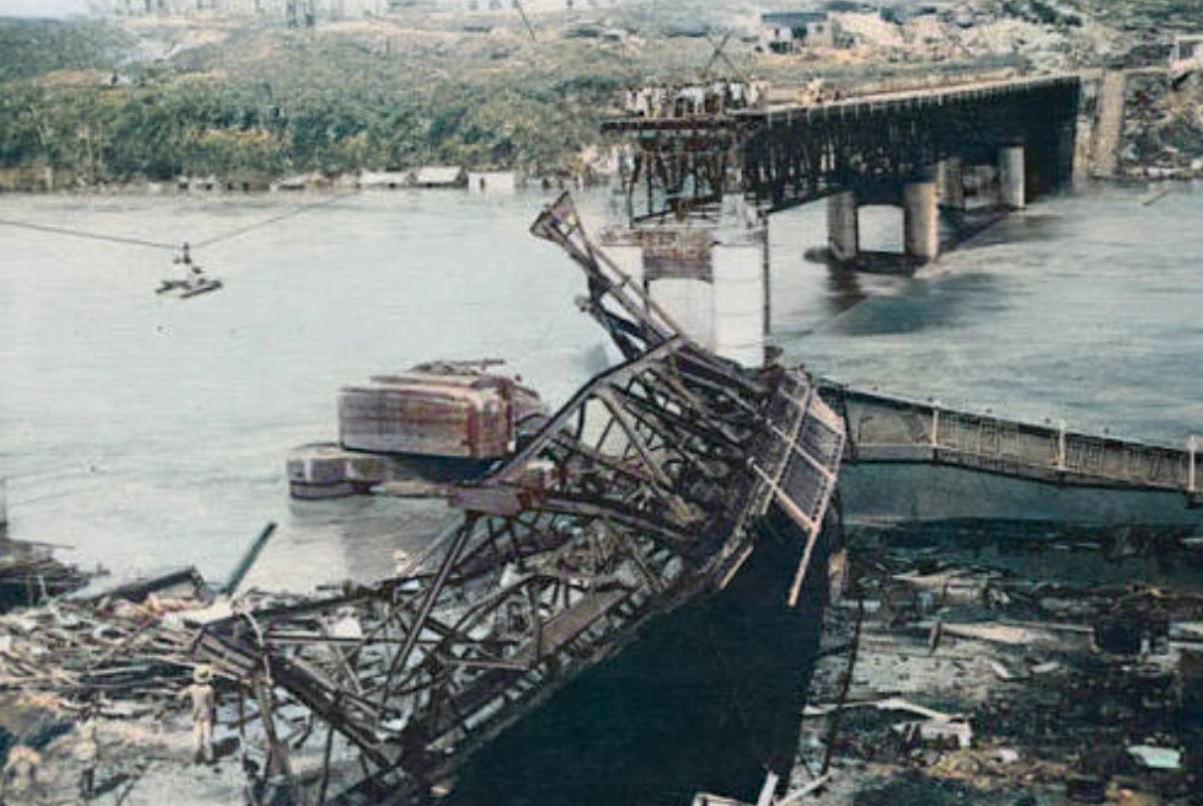 Parte de los estragos que dejó San Zenón. La imagen coloreada con un programa de IA.