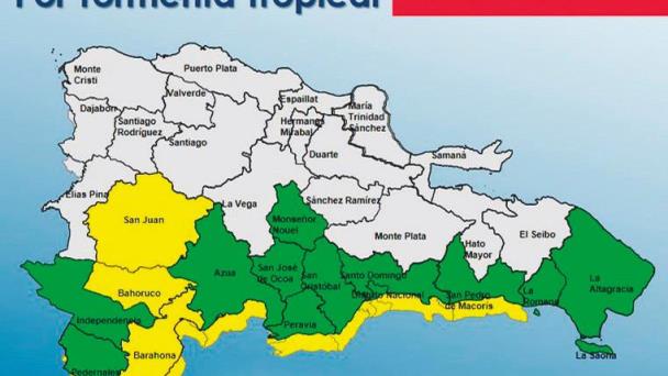 Por efectos tormenta Elsa ponen en alerta 15 provincias y el DN