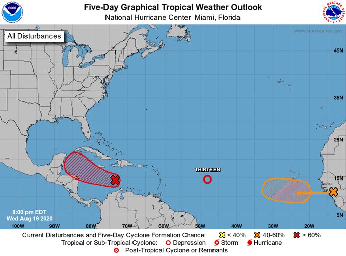 Se forma la depresión tropical número 13 de esta temporada ciclónica