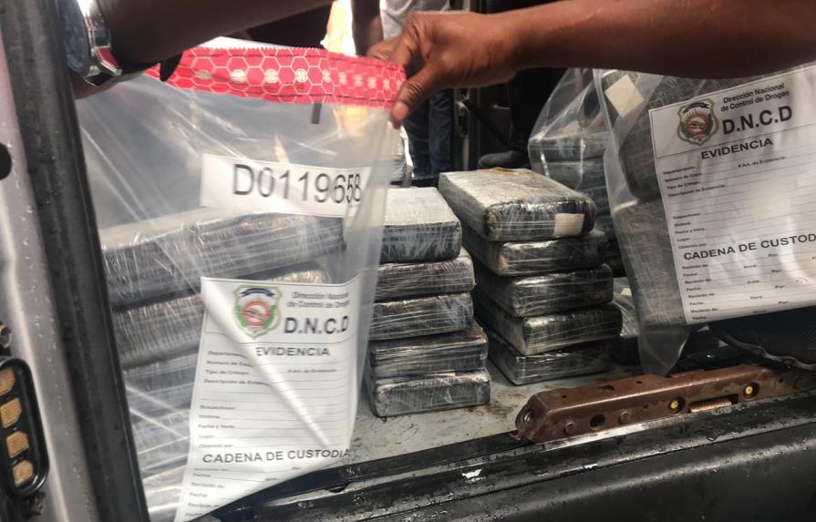 DNCD ocupa 91 kilos de cocaína en provincia Duarte 