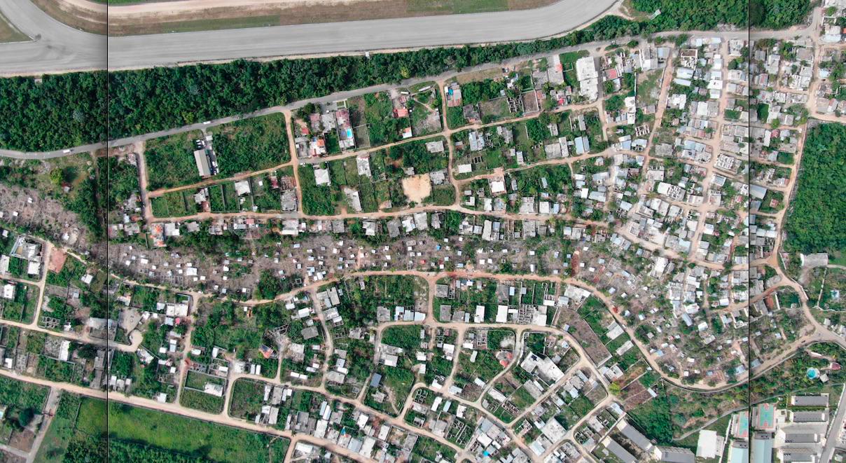 La misma franja ocupadas por casuchas que fueron desalojadas.