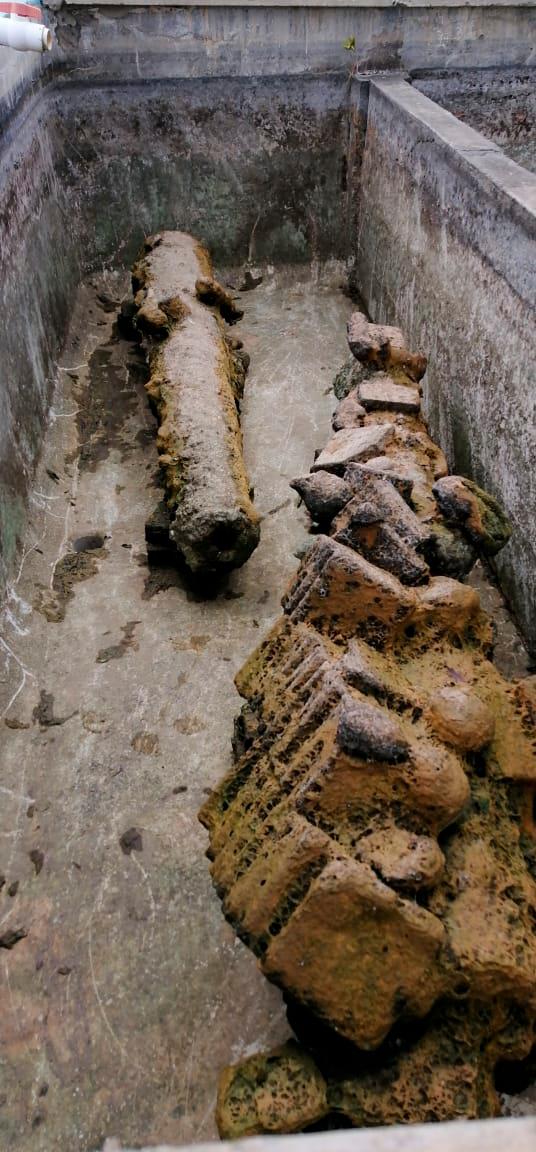 Piezas arqueológicas encontradas dentro de unos barcos que se hundieron hace 300 años. 