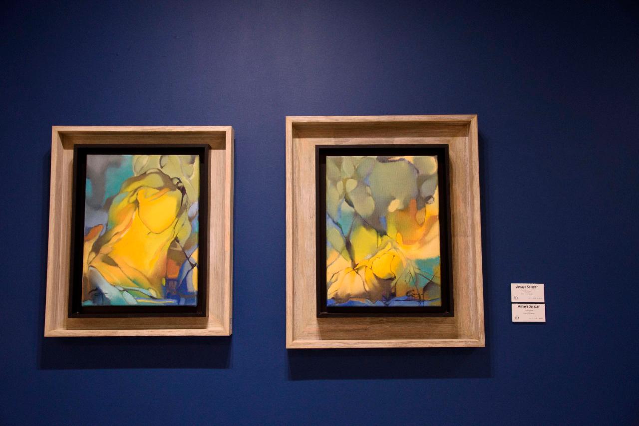 Pinturas de la presentación artística.