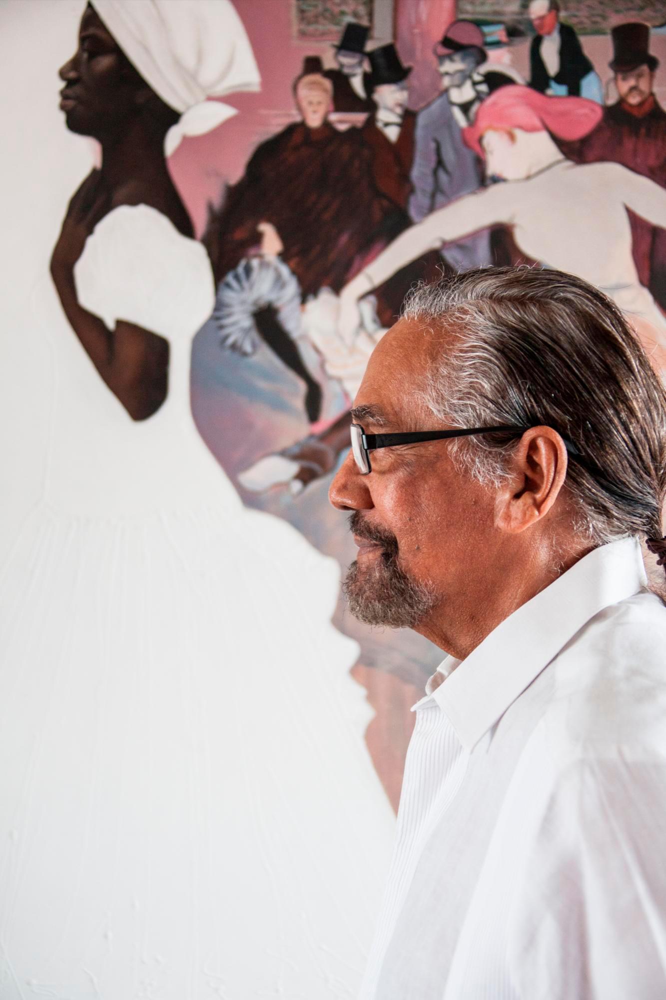 Jorge con la Prima Teresa, que era amante de Toulouse, en el Moulin Rouge.
