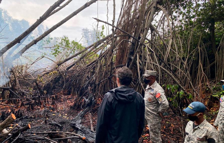 Incendio afectó manglares en Estero Hondo, Puerto Plata