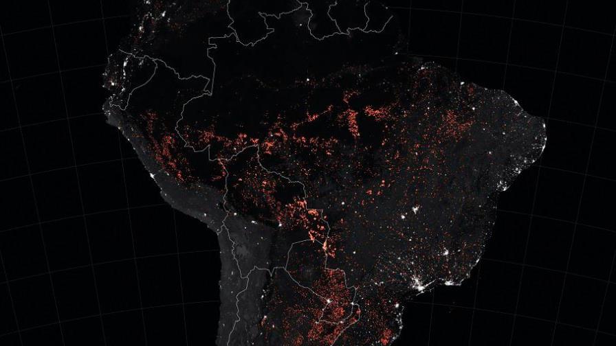 La NASA difunde mapa con todos los incendios que arrasan bosques en Sudamérica La NASA difunde mapa con todos los incendios que arrasan bosques en Sudamérica
