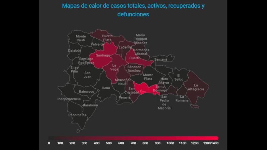 Nuevos casos de COVID-19 en República Dominicana según lugar de residencia