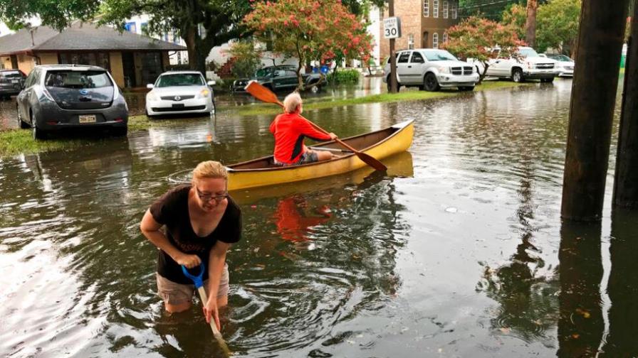 Tormenta inunda Nueva Orleans ante posible llegada de huracán