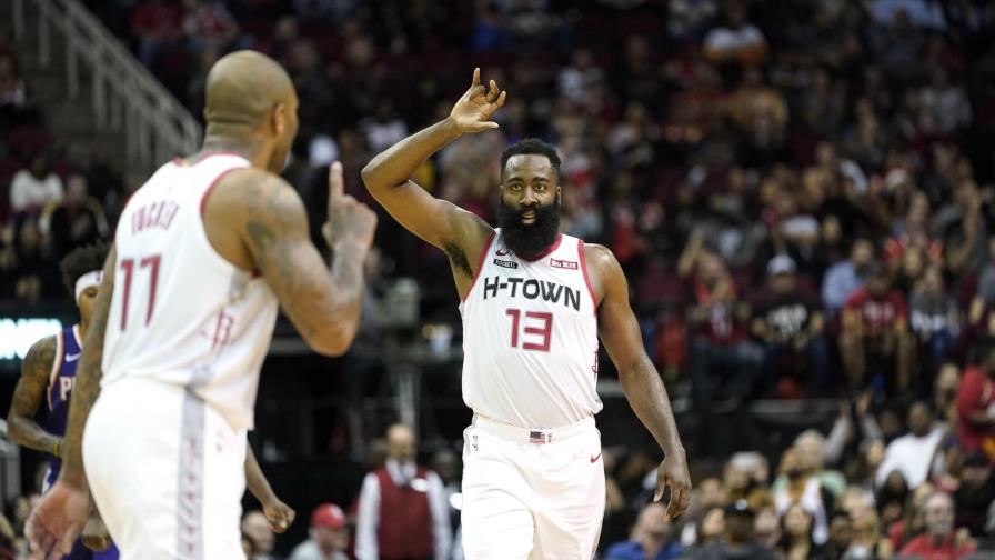 Así fue la reacción de James Harden en la victoria de Rockets