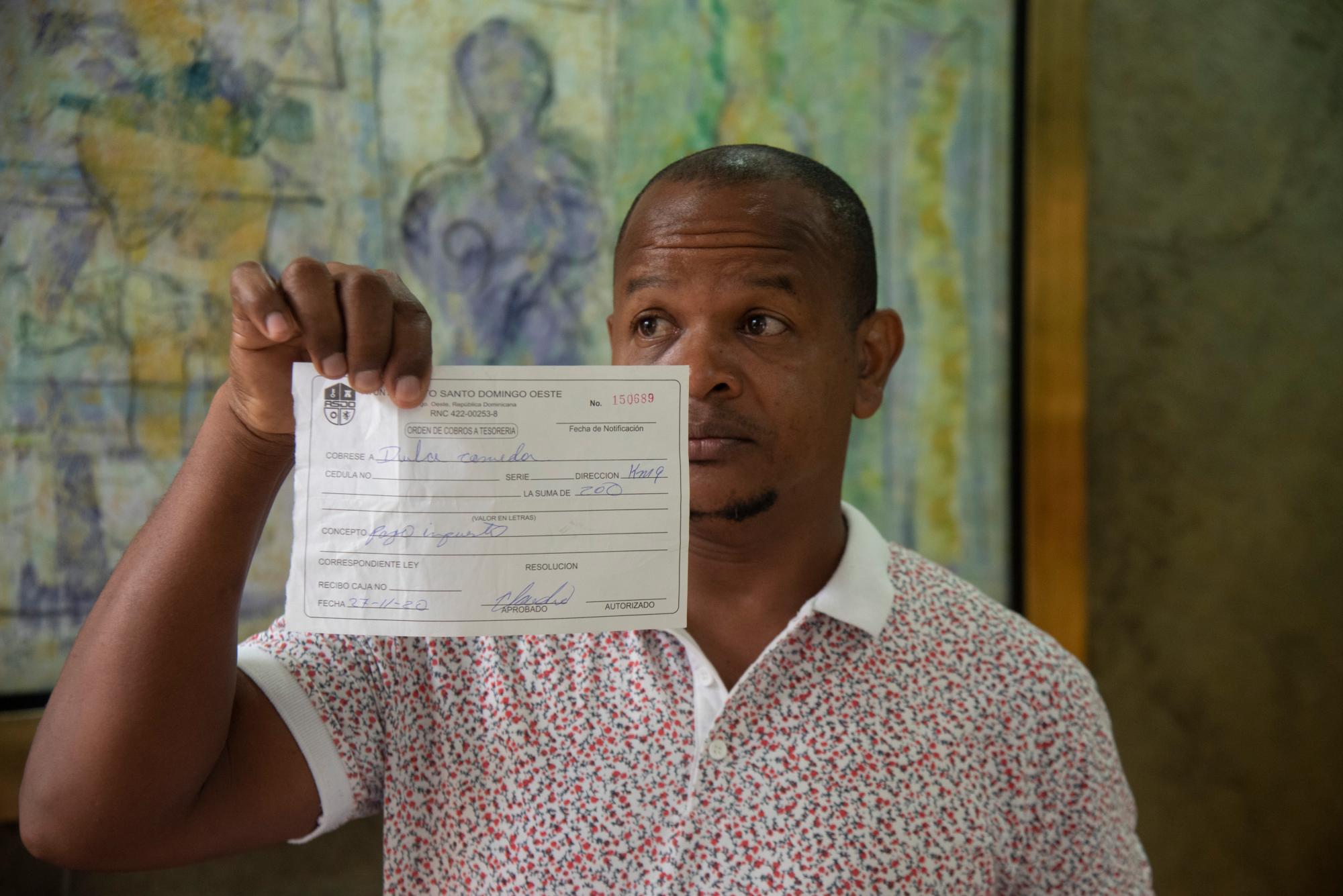 Isidro de Jesús Ulloa, dirigente de los vendedores.