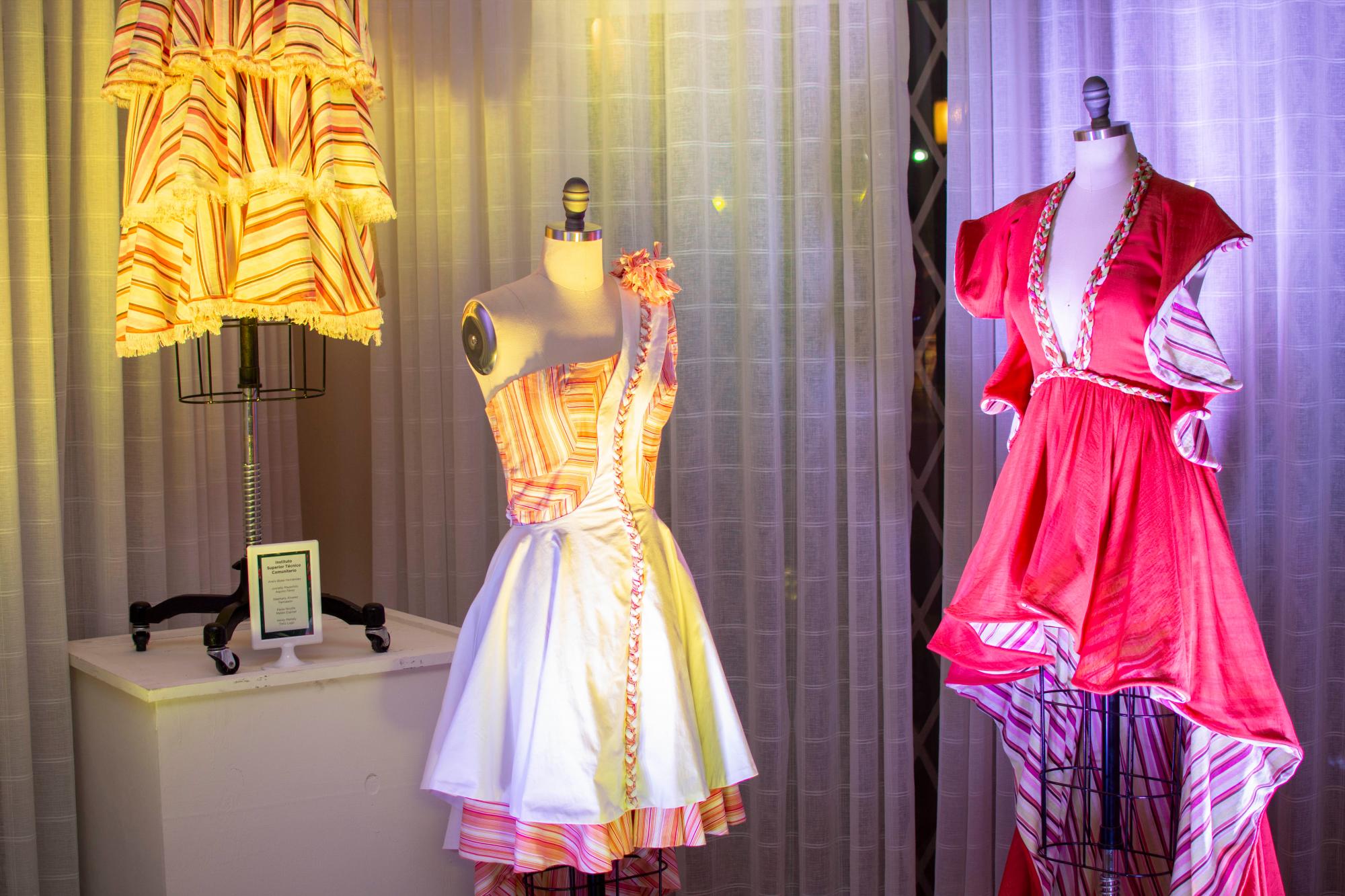 Parte de los diseños expuestos en la actividad.