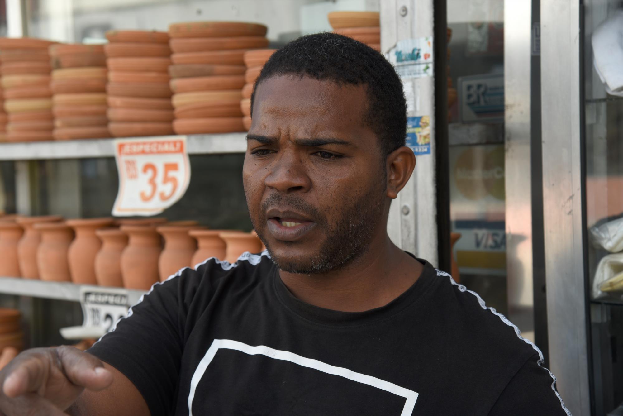 Ariel Rodríguez, trabajador de la zona. 
