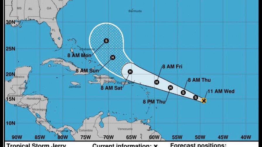 Aguaceros se extenderán a casi todo el país y continúan vigilando la  tormenta Jerry